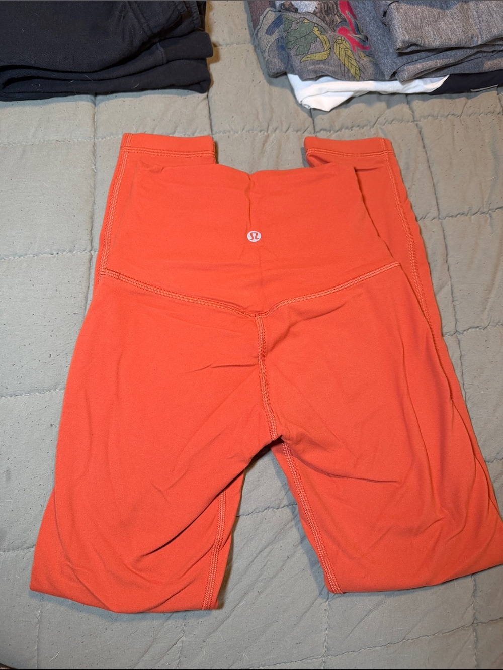 lululemon athletica Bright Orange Athletic Leggings